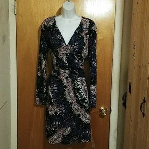 Long sleeve printed dress